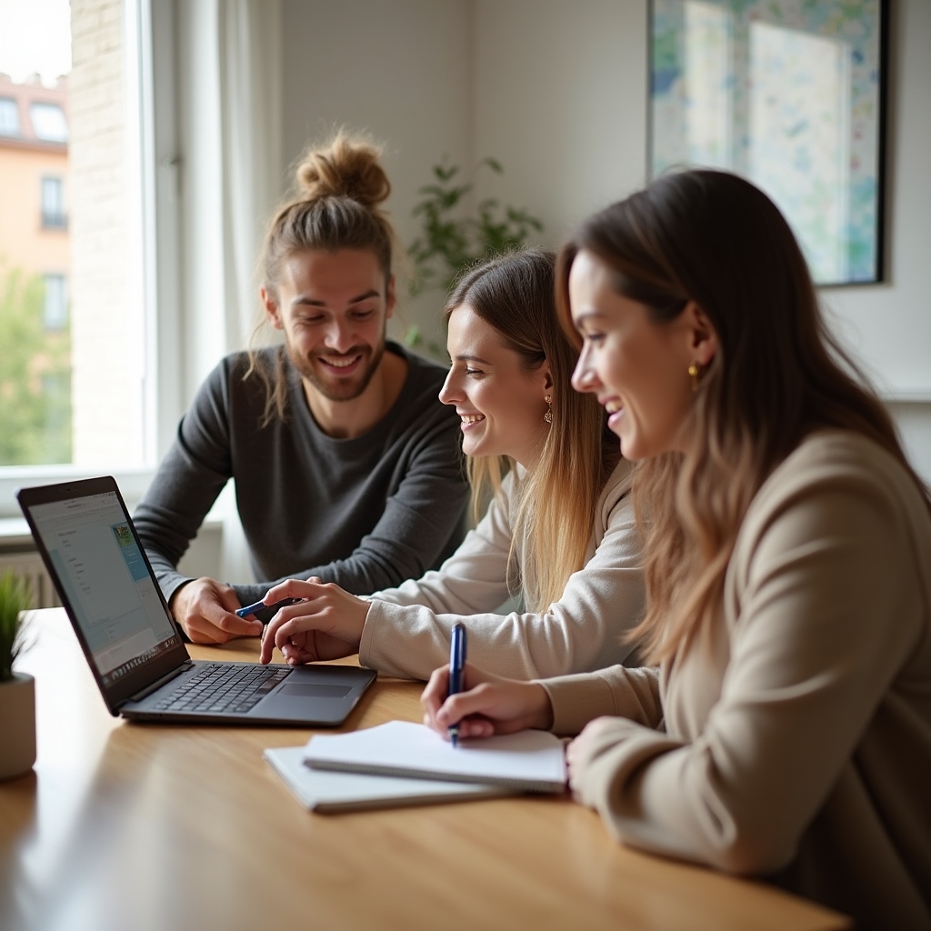 Studenti che organizzano le spese del loro appartamento condiviso